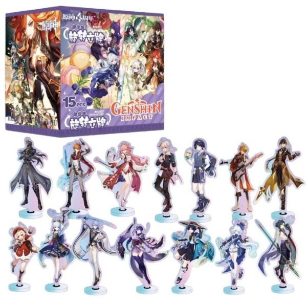 Genshin Impact | Stand Acrílico Grande Giratorio - Sobre Sorpresa